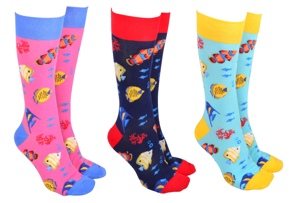 [53980] SOCK SOCIETY TROPICAL FISH (3)