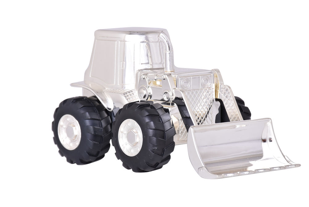 [54411] SILVER TRACTOR MONEYBANK