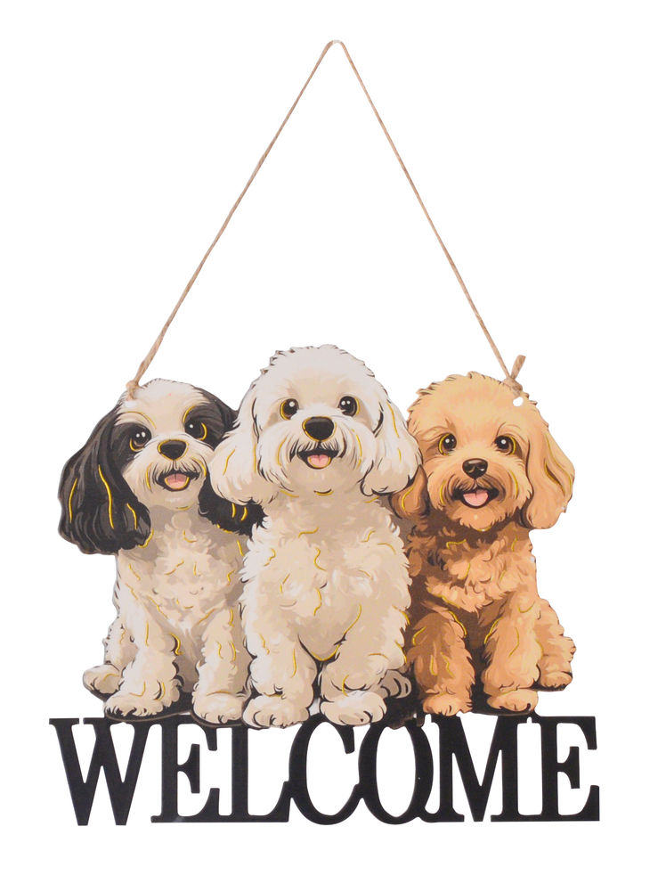 [56010] CUTE DOG HANGING PLAQUE
