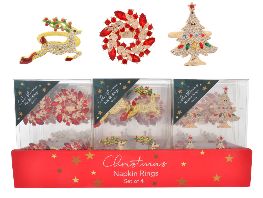 [56016] XMAS NAPKIN RINGS S/4 (3)