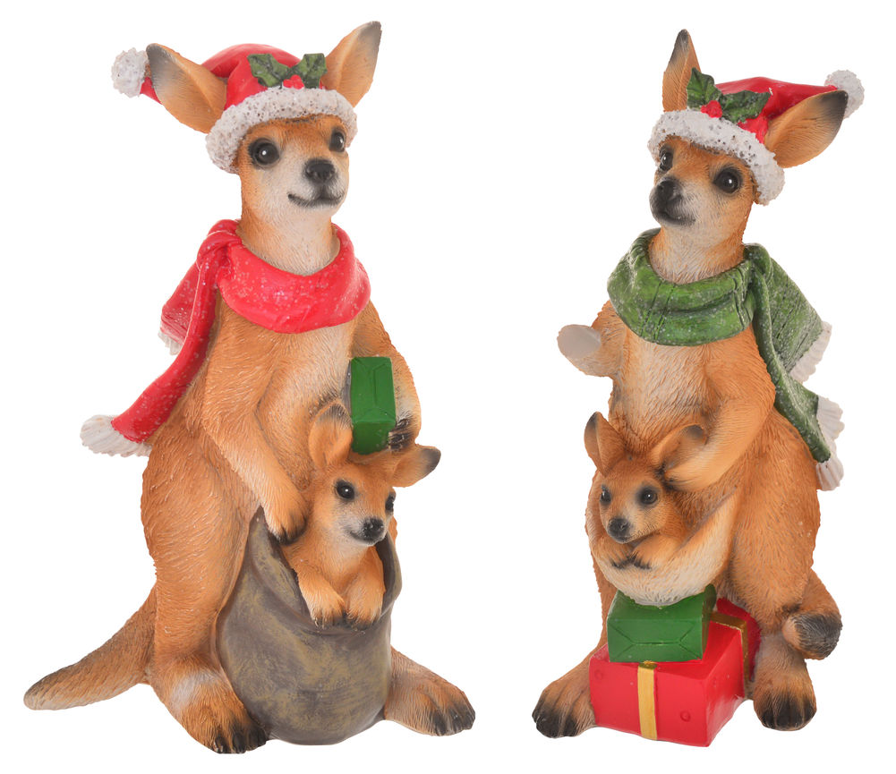 [56020] AUSSIE XMAS KANGAROO & JOEY (2
