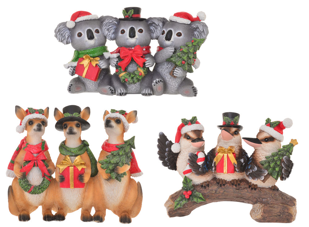 [56021] AUSSIE XMAS ANIMAL TRIO (3)