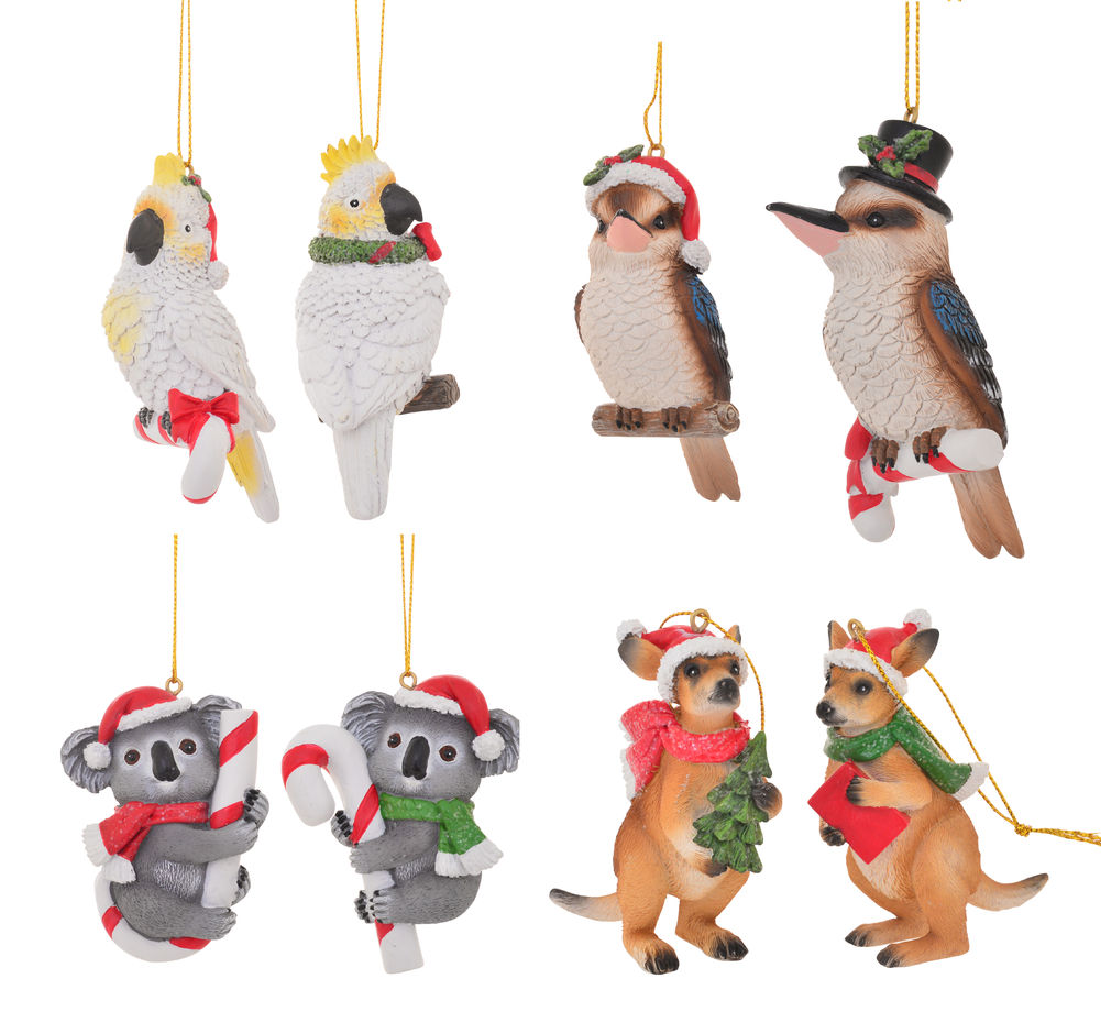 [56034] AUSSIE XMAS HANGING DECS (8)