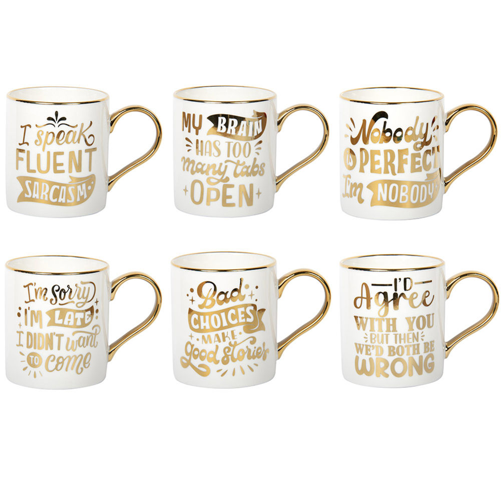 [56060] GOLD EDITION FUNNY MUGS (6)