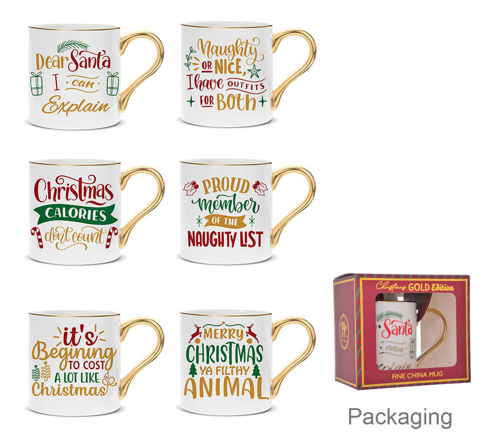 XMAS GOLD EDITION MUGS (6)