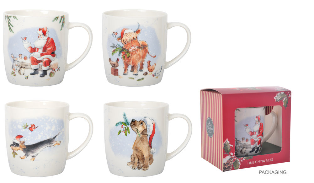 [56091] XMAS PAPERSHED MUGS (4)