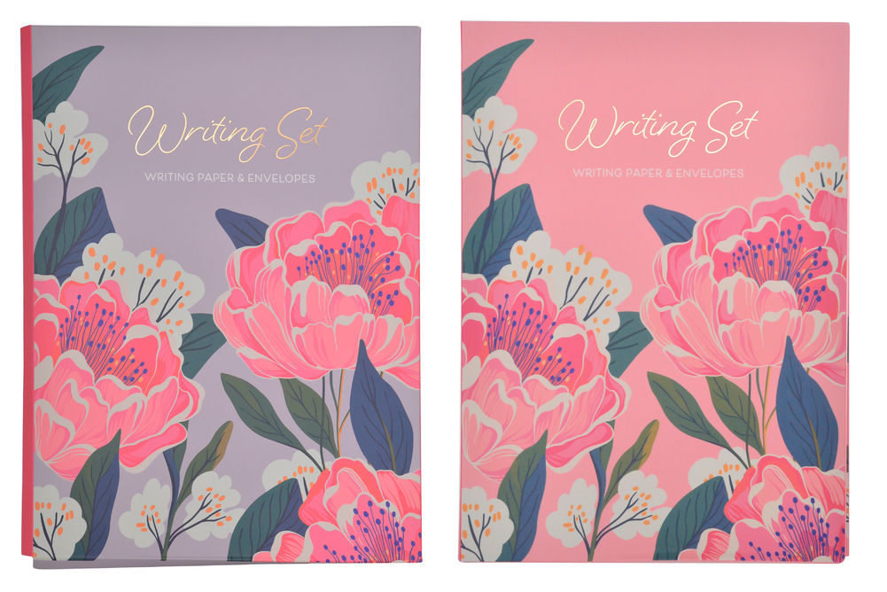 [56112] PRETTY PEONIES WRITING SET (2)