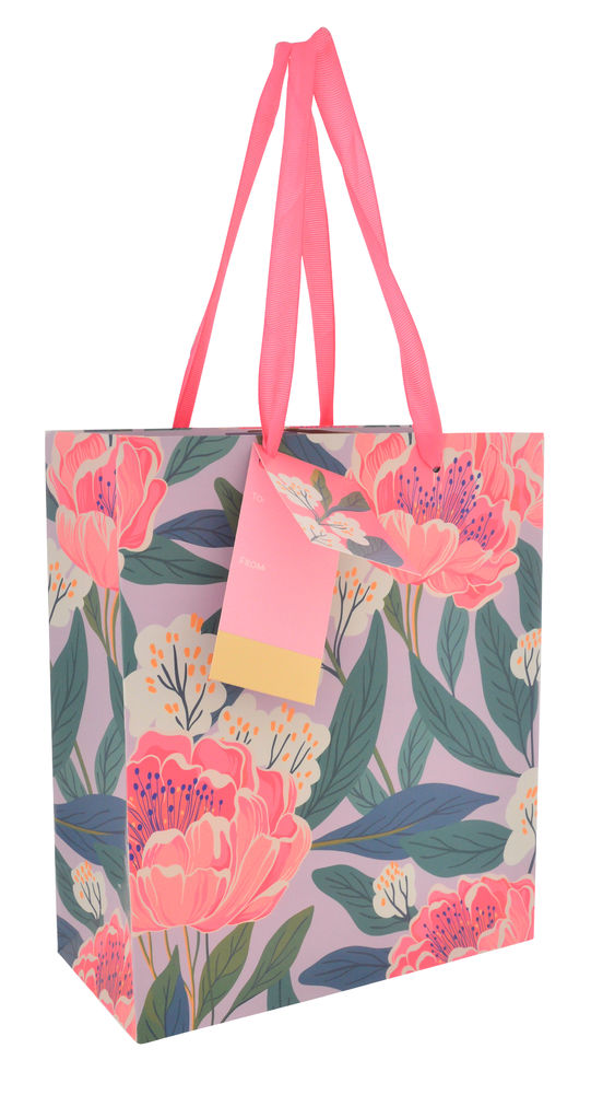 [56117] PRETTY PEONIES GIFT BAG MED