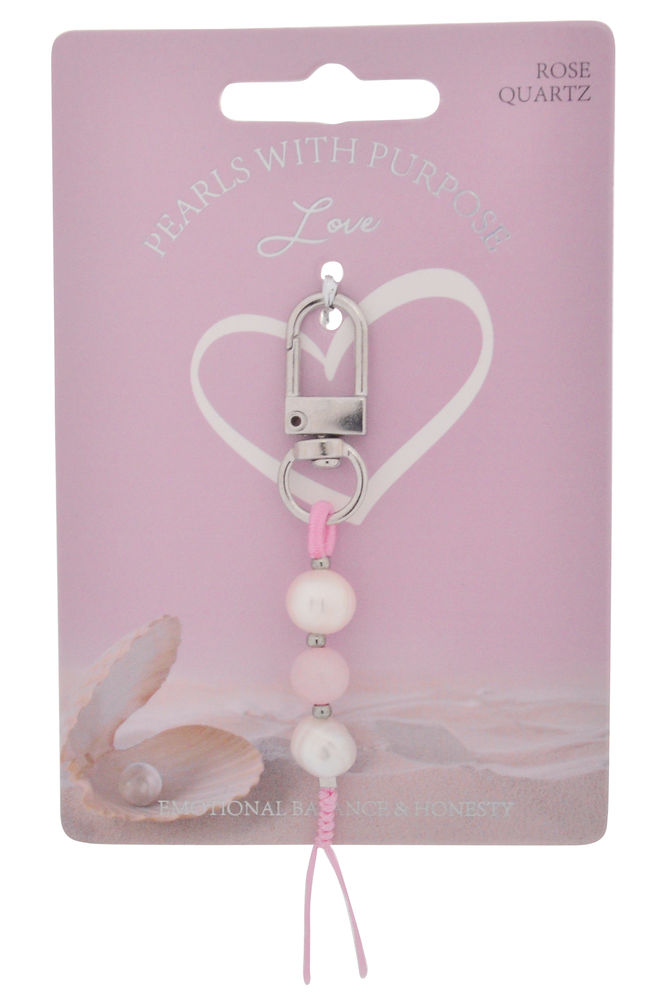 [56146] PEARLS BAG CHARM LOVE