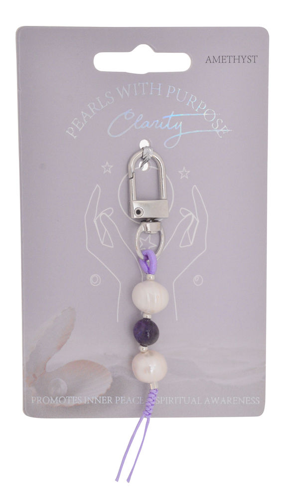 [56150] PEARLS BAG CHARM CLARITY