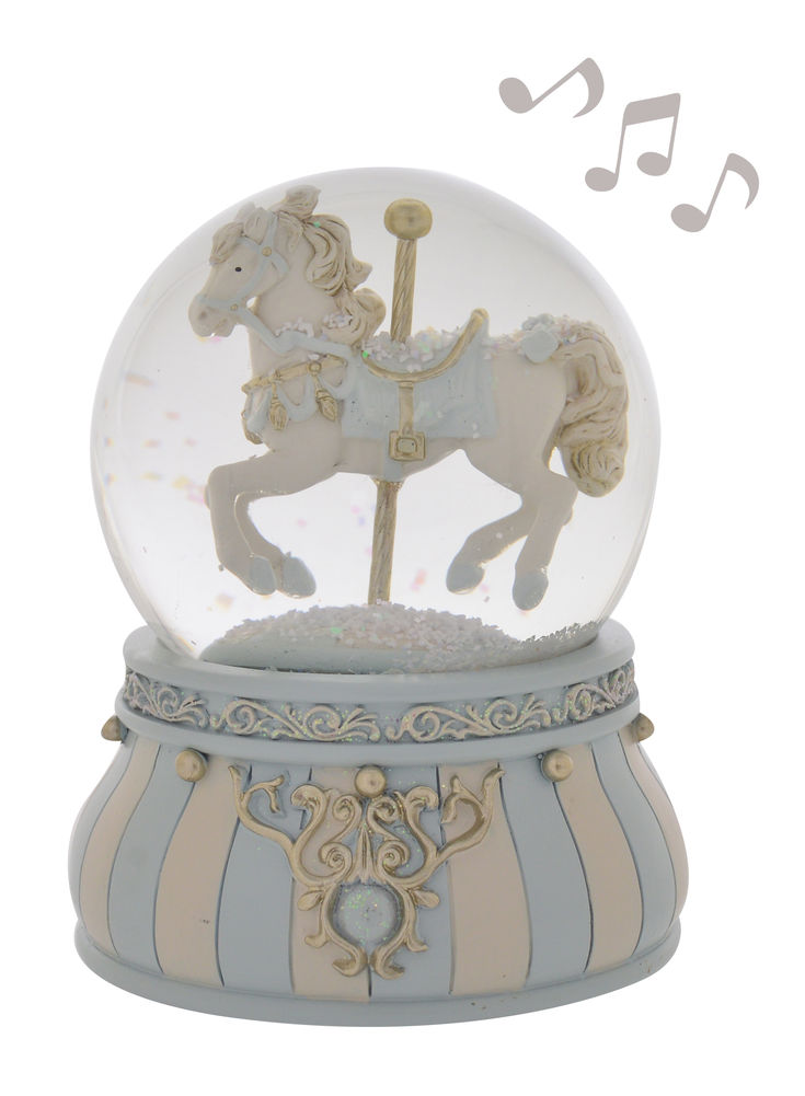 [56173] MUSICAL CAROUSEL WATER BALL BLUE