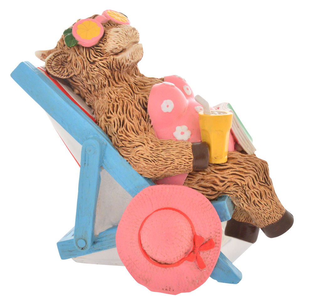 [56202] BEACH HIGHLAND COW SUN CHAIR