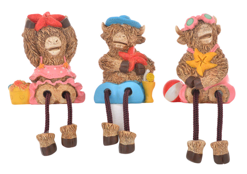 BEACH HIGHLAND COW DANGLY LEGS (3)