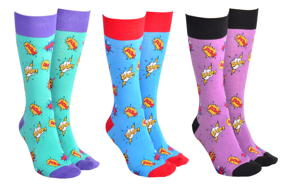 [20041] SOCK SOCIETY WOW ZAP KAPOW (3)