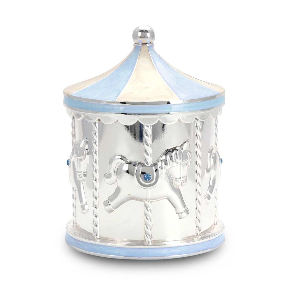[20399] BABY BOY CAROUSEL MONEY BANK