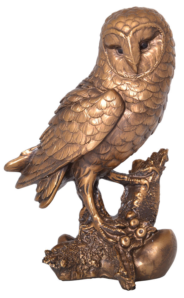 [20511] BRONZE OWL ON BRANCH LGE