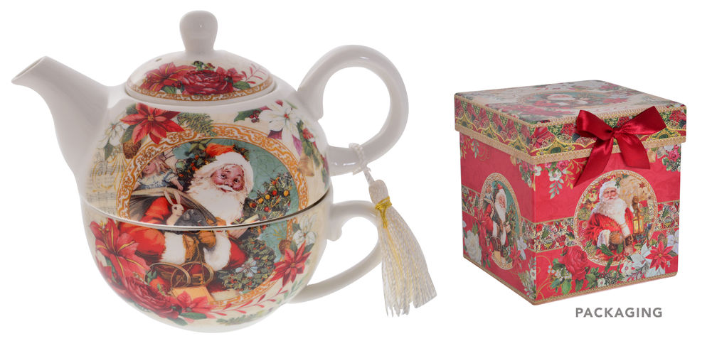 [20554] VINTAGE SANTA TEA FOR ONE