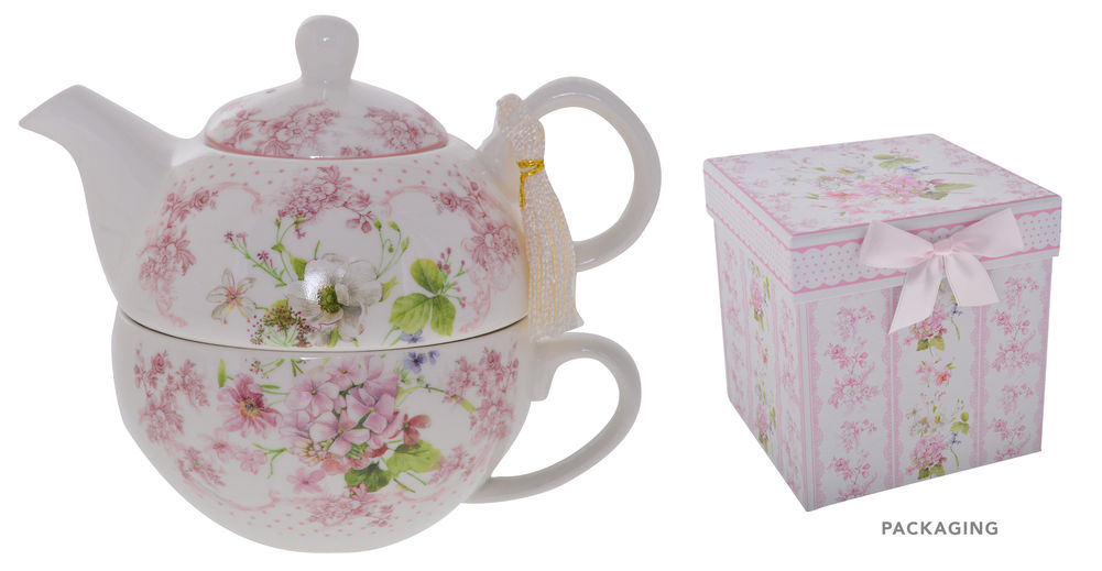 [20562] PINK HYDRANGEA TEA FOR ONE