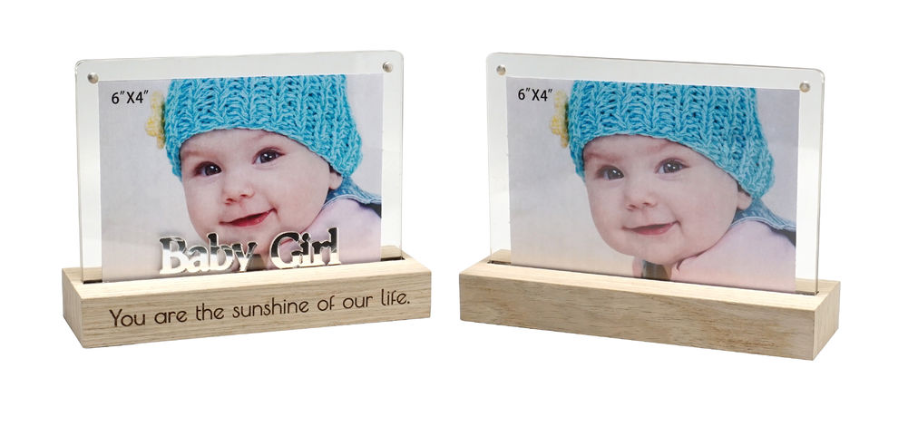 [20626] DUAL VIEW 6X4 FRAME BABYGIRL R