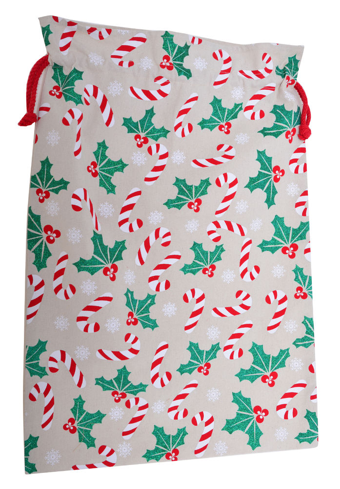 [20646] HOLLY & CANE SANTA SACK LGE