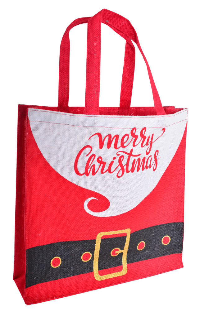 [20648] MERRY XMAS JUTE BAG LG