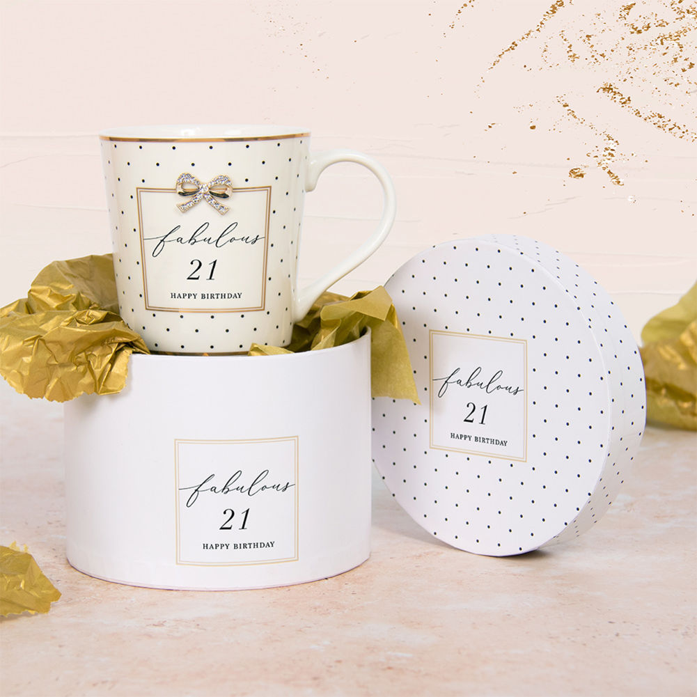 [20828] JEWELLED 21ST BIRTHDAY MUG   R