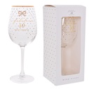 JEWELLED 40TH WINE GLASS     R