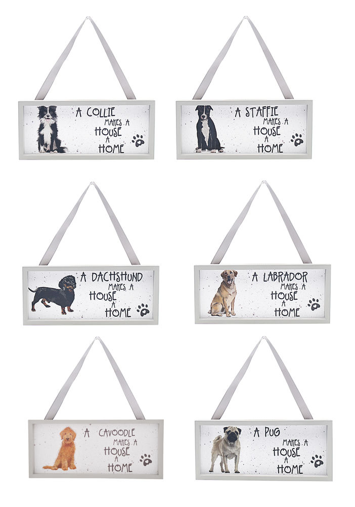 [20872] WAGGY TAILS DOG PLAQUES (6)  R