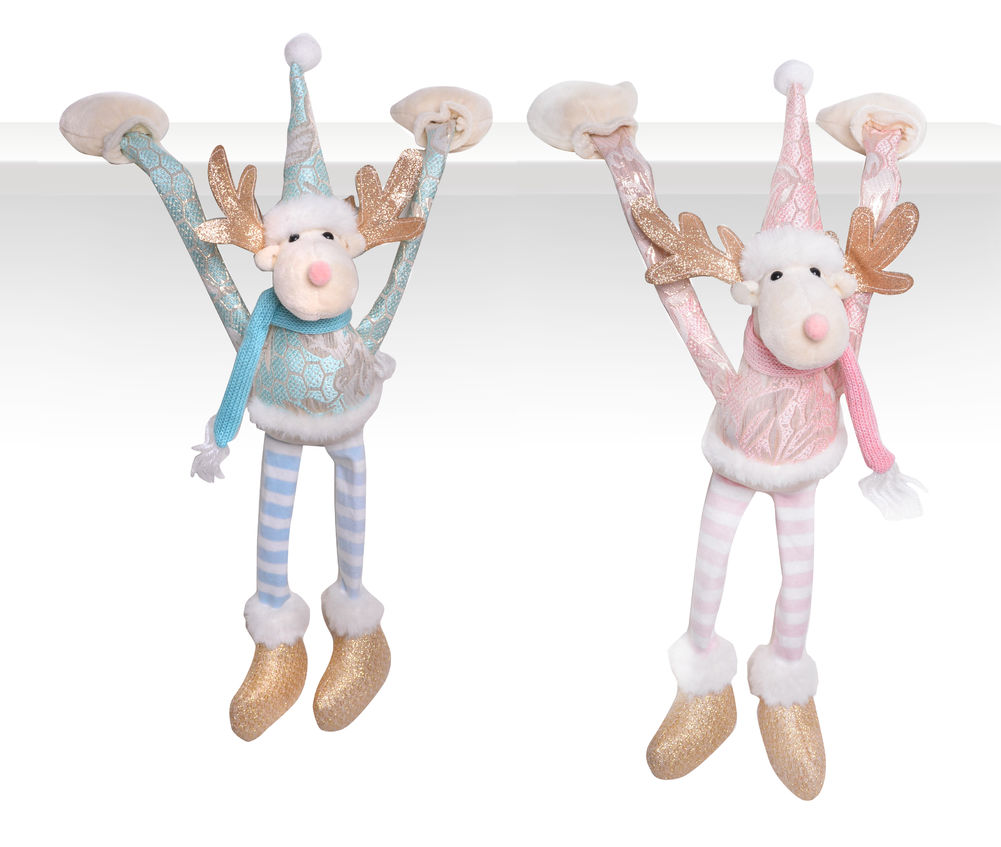 [21109] GLITTER HANGING REINDEER (2)