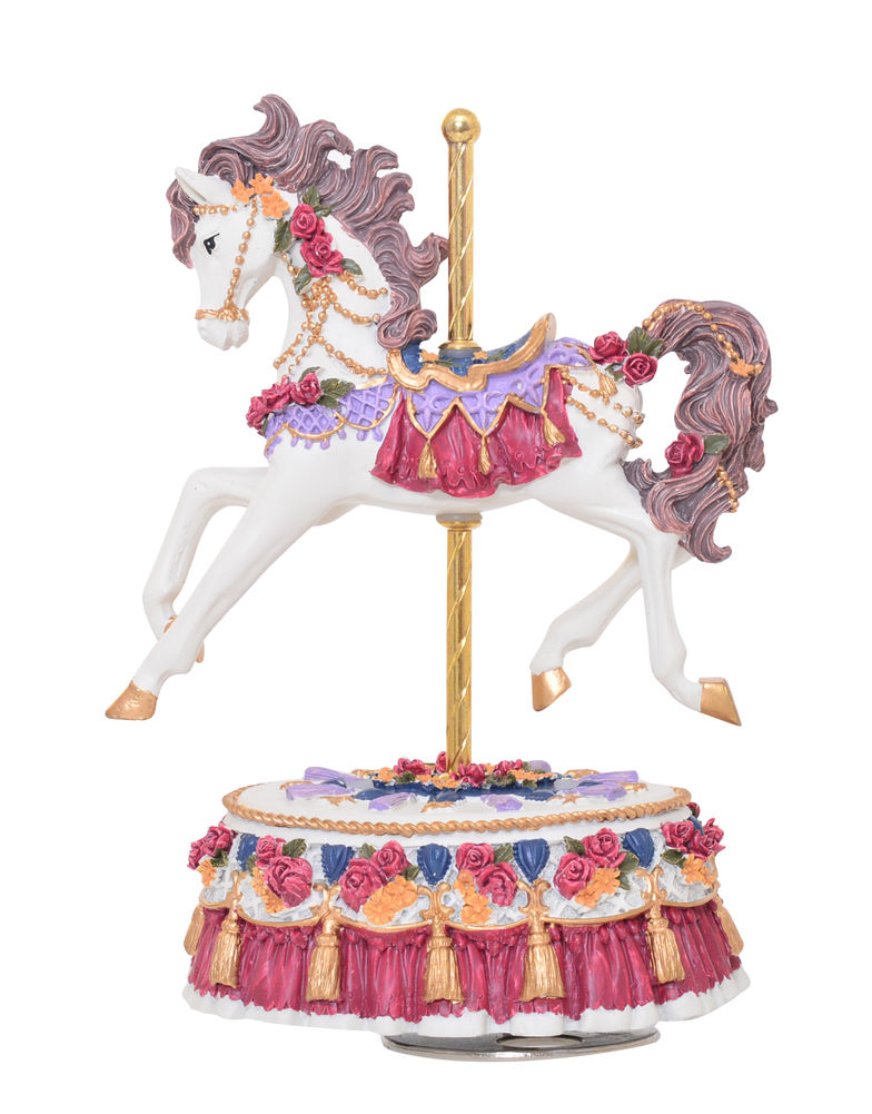MUSICAL XMAS CAROUSEL HORSE