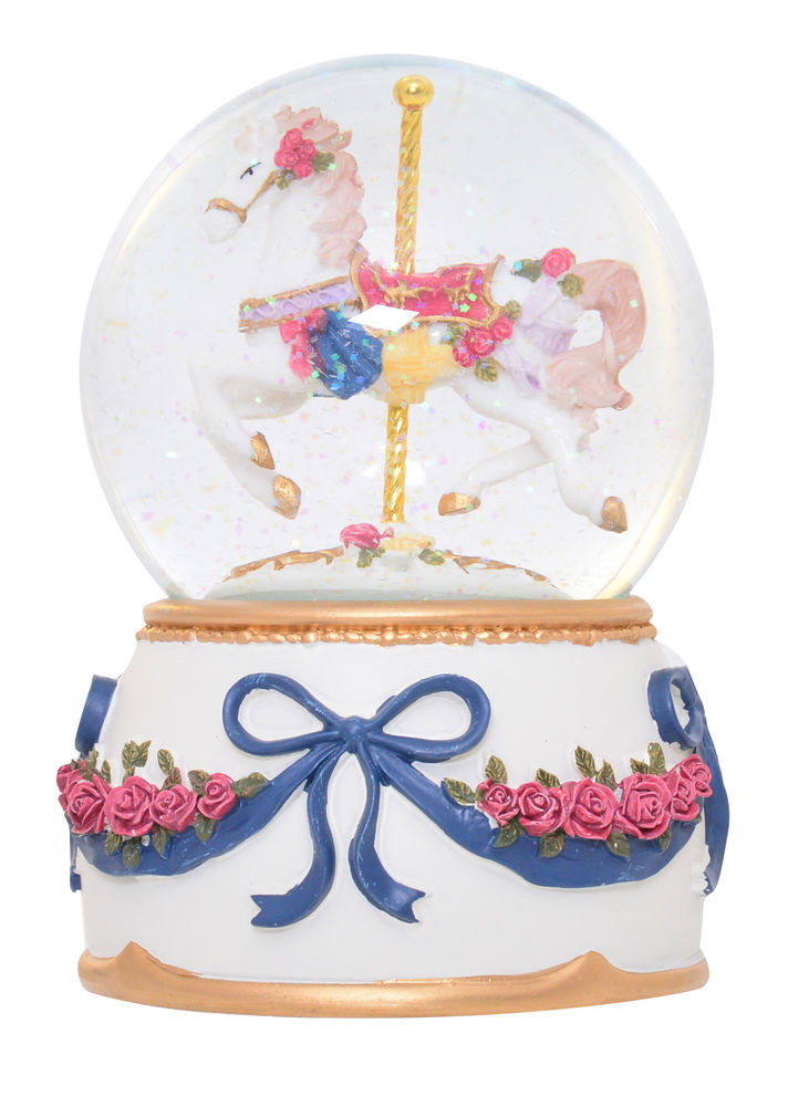 [21246] MUSICAL XMAS CAROUSEL WATERBALL