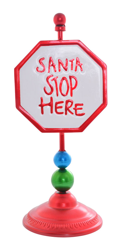 [21354] LUSTRE XMAS SANTA STOP SIGN