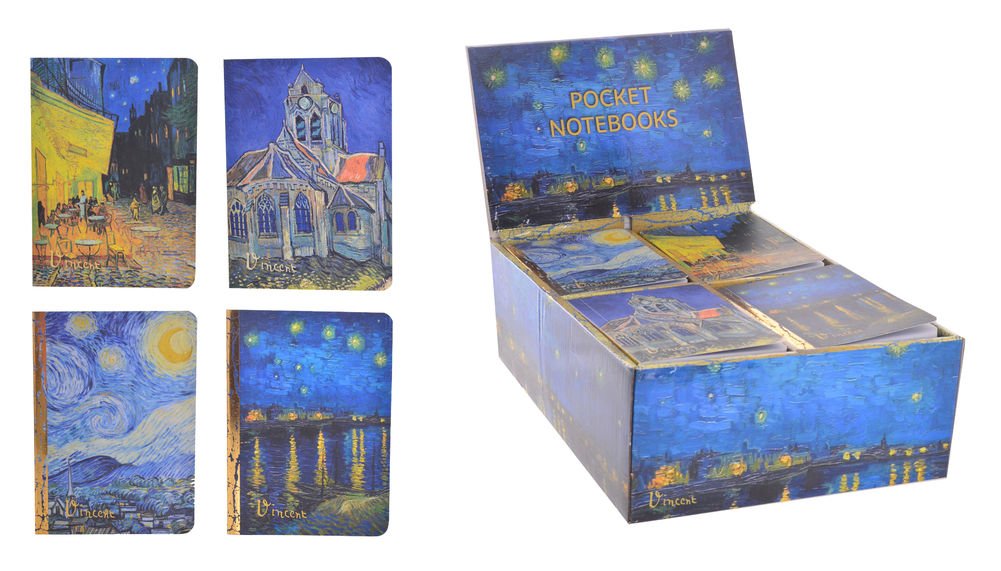 [26165] STARRY NIGHT A6 NOTEBOOK (4) R