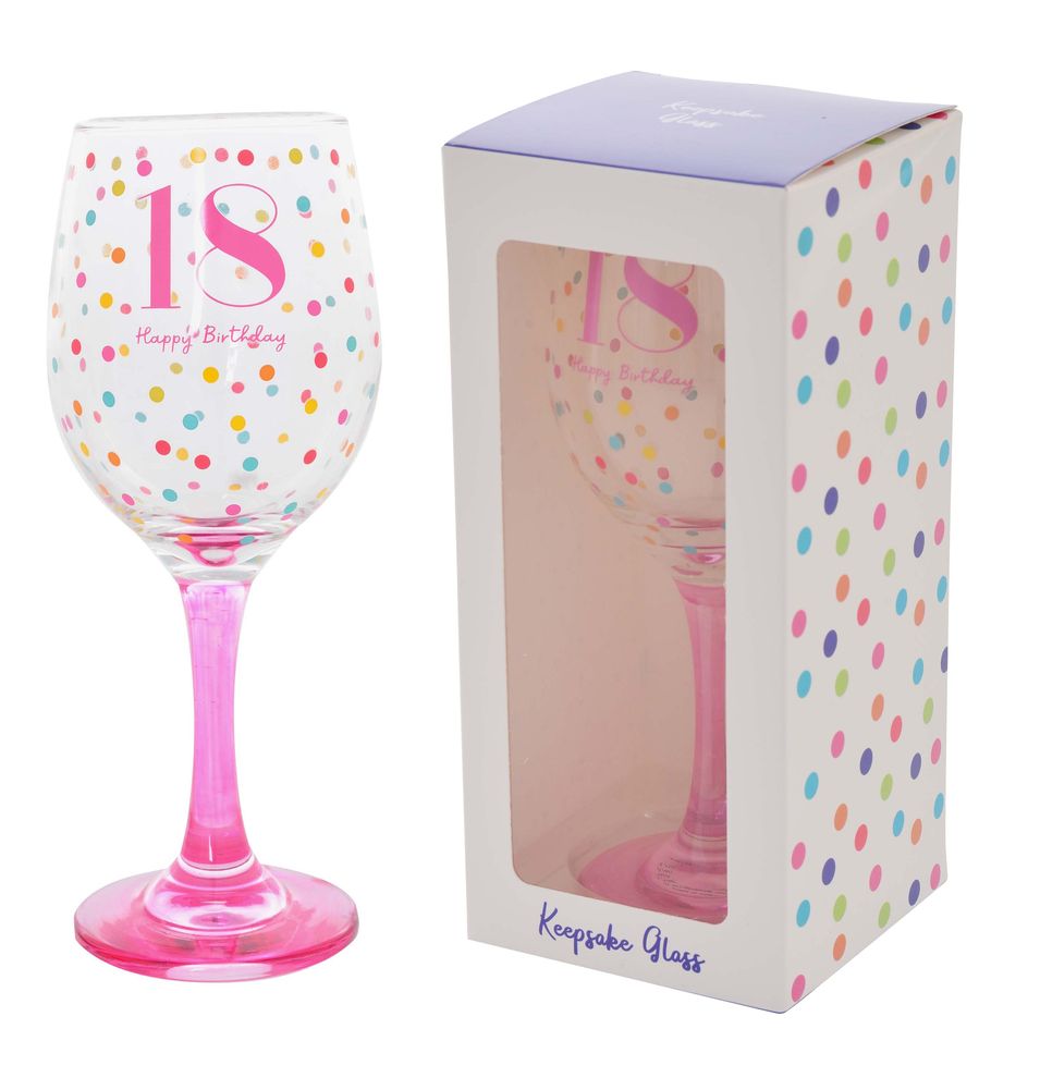 [26217] BIRTHDAY PARTY 18 WINE GLASS R