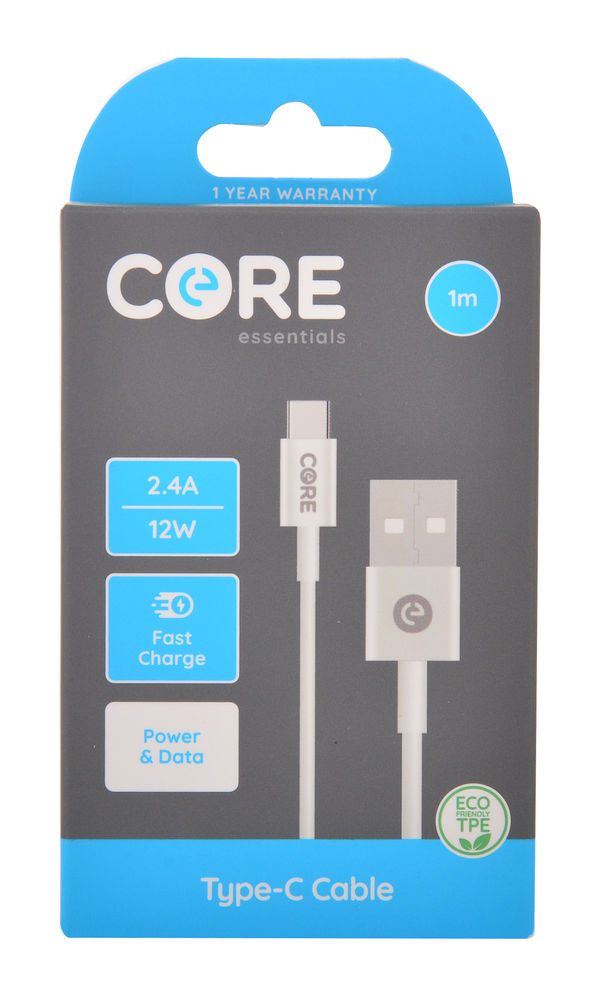 [26247] CORE USB-A TO USB-C 1M  RRP$10