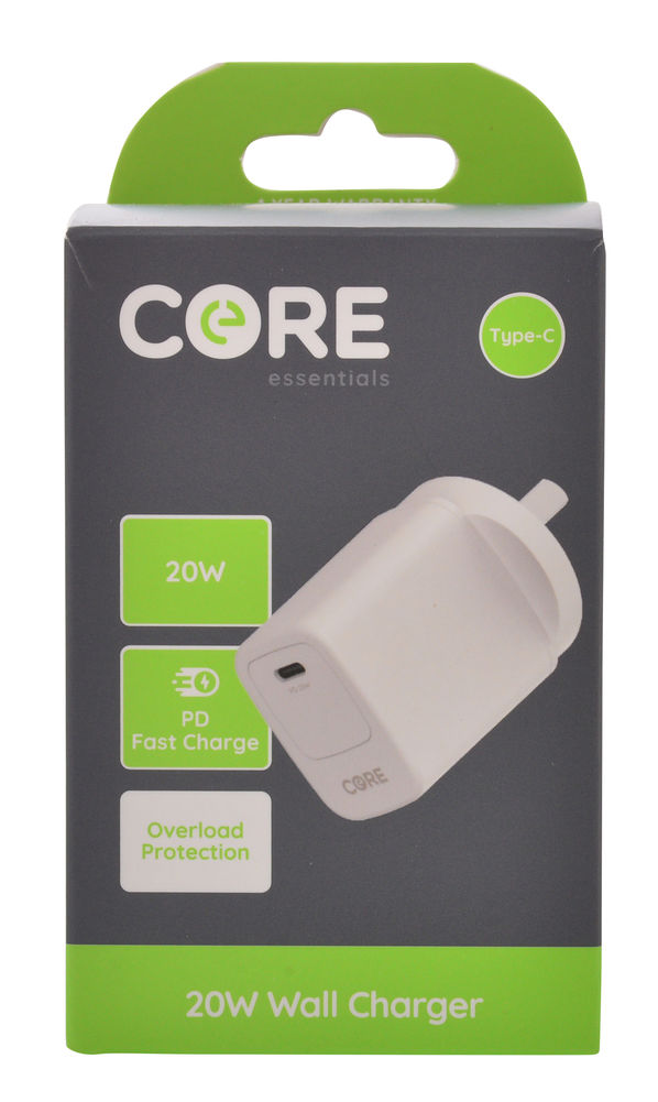 [26259] CORE USB-C WALL CHG 20W RRP$25