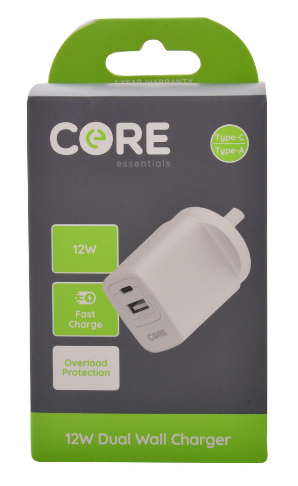 [26260] CORE DUAL WALL CHGR 12W RRP$20