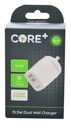 CORE+DUAL USB-A W/CH15W RRP$20