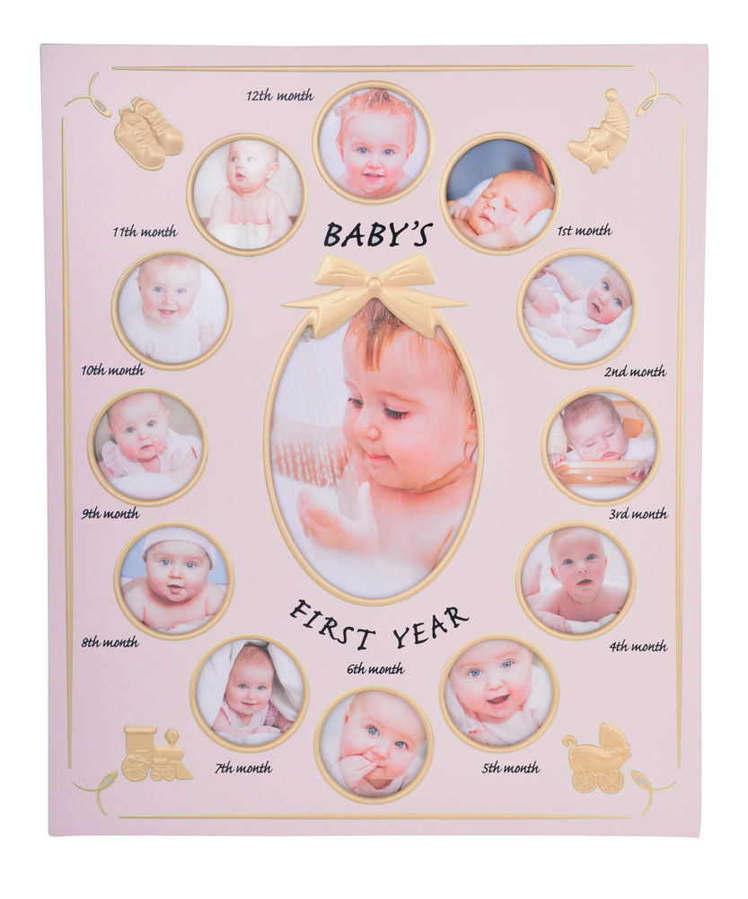 FIRST YEAR COLLAGE FRAME PINK
