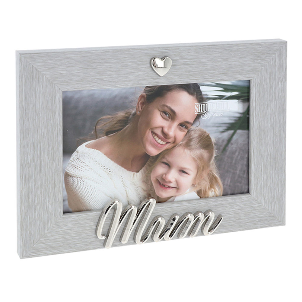 [26507] SILVER HEART MUM FRAME 6X4