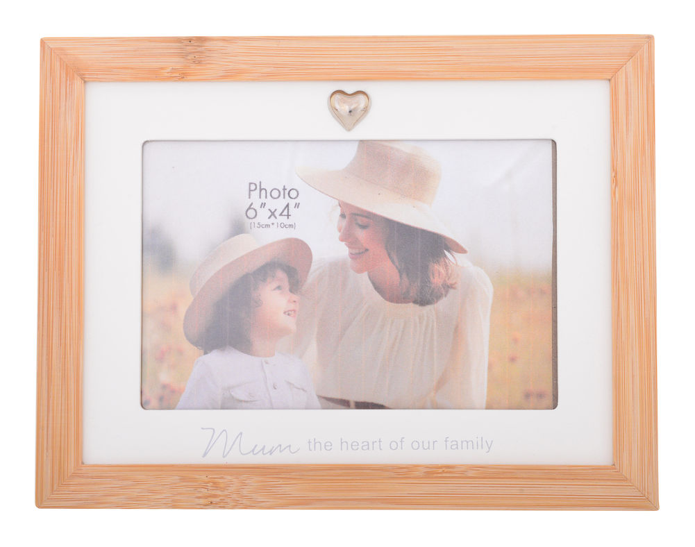 [26537] BAMBOO HEART FRAME MUM 6X4   R