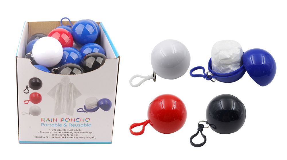 [26617] PORTABLE RAIN PONCHO KEYRING(4