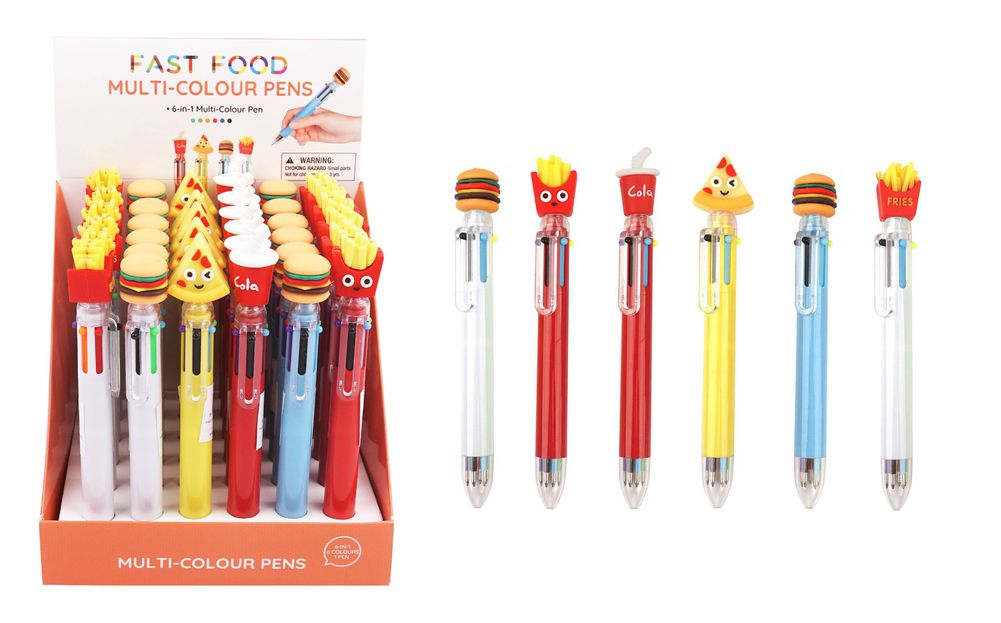 [26663] FAST FOOD MULTI 6 IN 1 PEN (6)