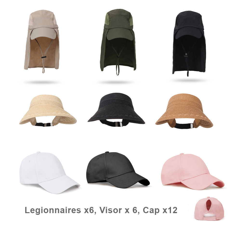 [26703] ESSENCE SPORTS SUNHAT PACK (9)