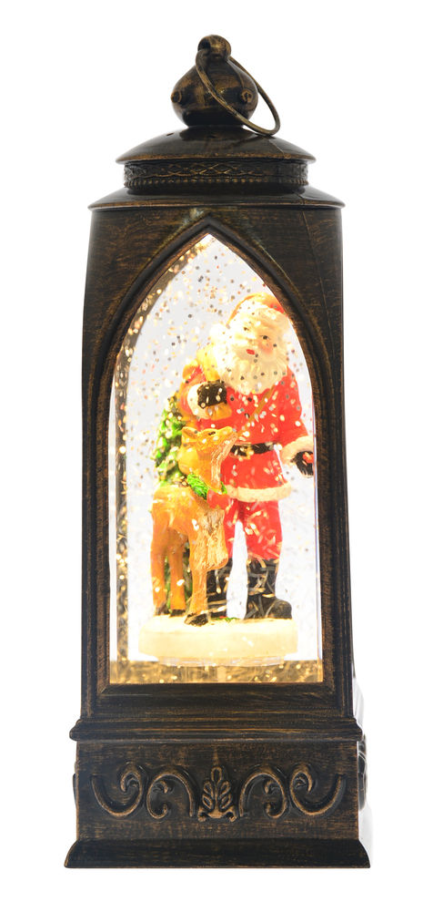 [26758] XMAS SANTA MUSICAL LANTERN SMALL