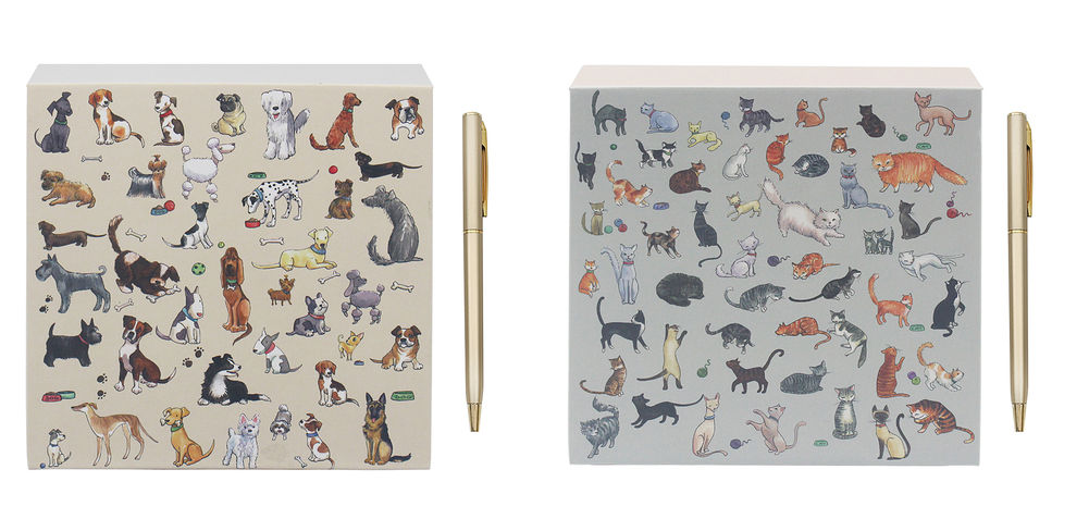 [26796] CARTOON CATS & DOGS MEMO PAD(2