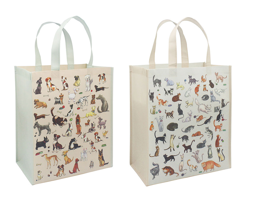 [26797] CARTOON CATS & DOGS SHOPPER (2