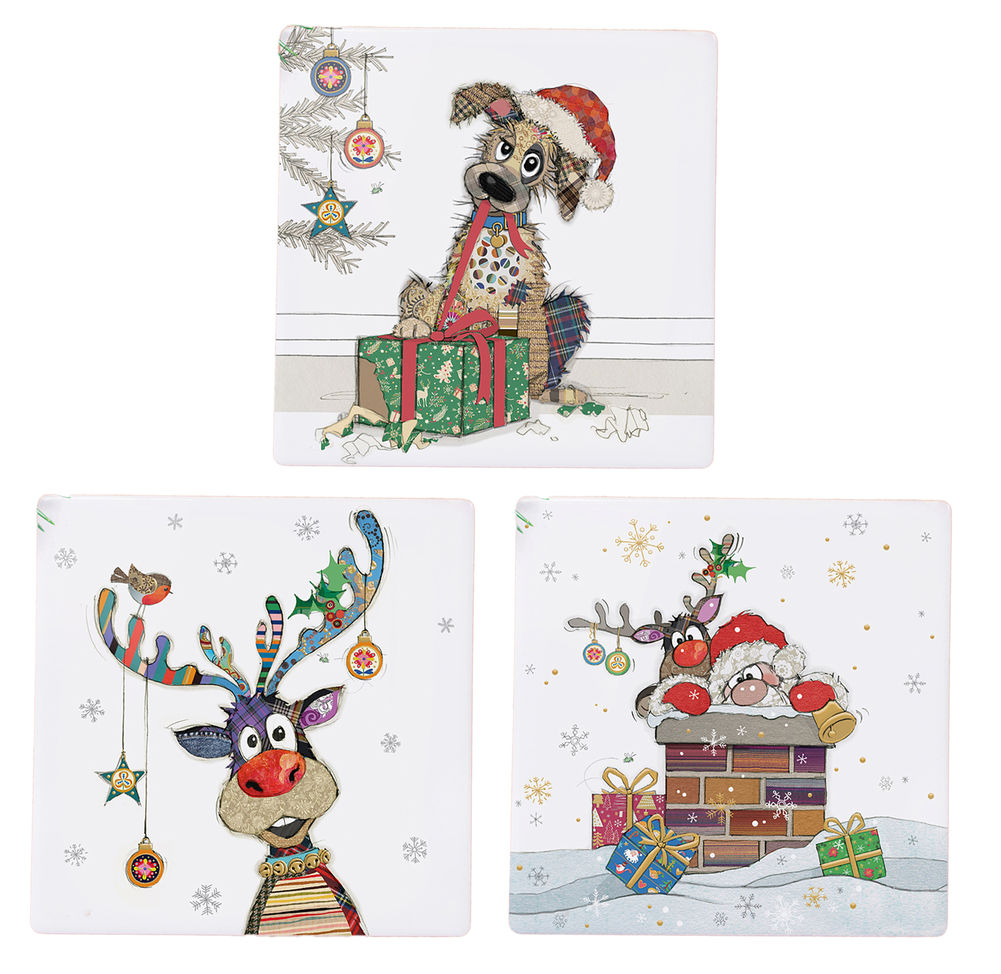 [26808] BUG ART XMAS COASTER (3)