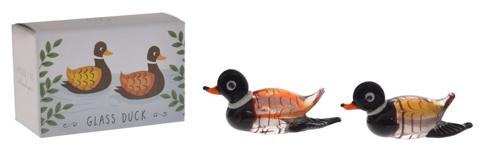 [26853] ARTISAN GLASS DUCK (2)