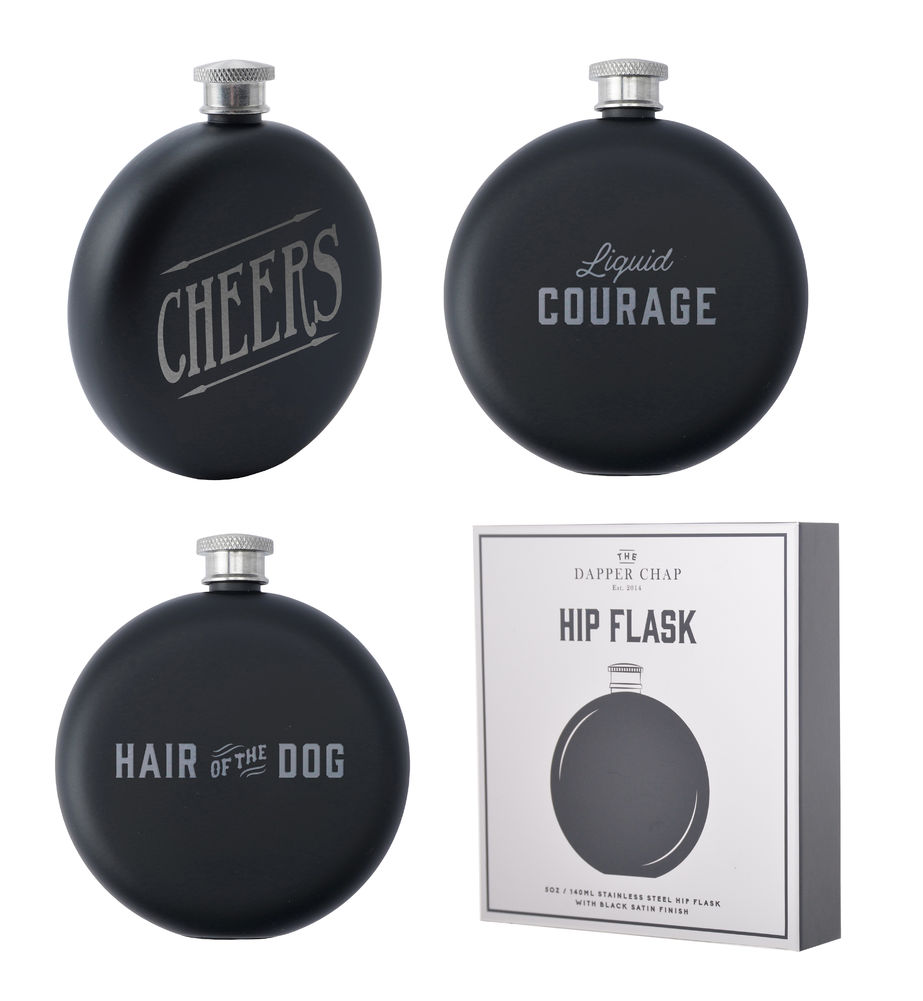 [26878] DAPPER CHAP CHEERS HIP FLASK(3